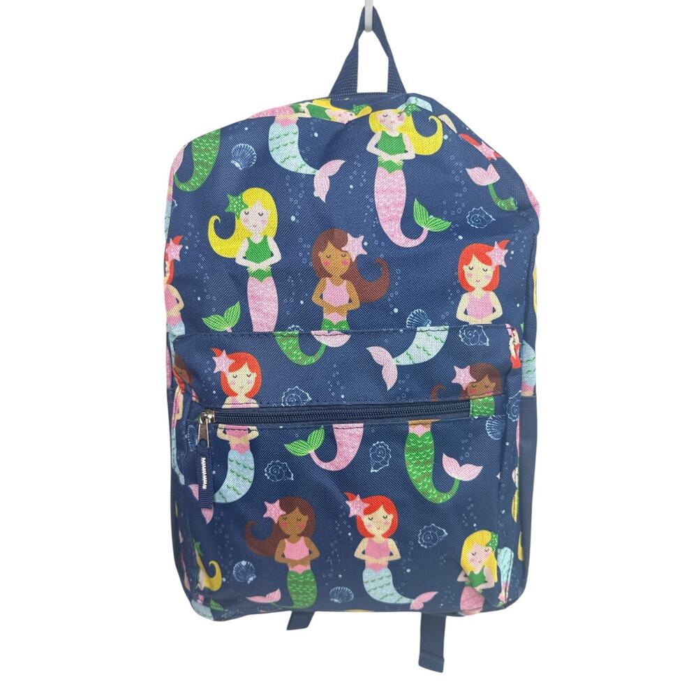 Mermaid Kids Backpack Navy Blue School Bookbag Adjustable Straps NEW - Picture 7 of 8